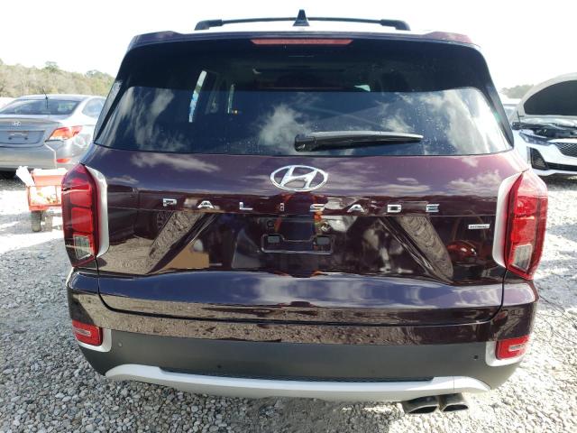 KM8R4DHE1MU187083 - 2021 HYUNDAI PALISADE SEL MAROON photo 6