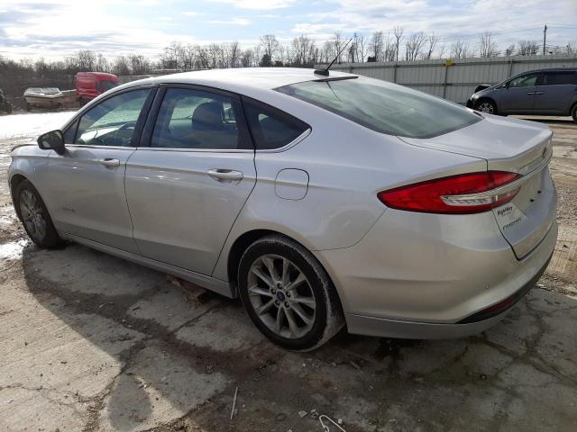 3FA6P0LU9HR262945 - 2017 FORD FUSION SE HYBRID SILVER photo 2