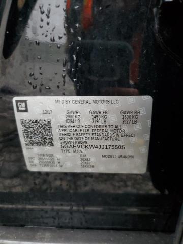 5GAEVCKW4JJ175505 - 2018 BUICK ENCLAVE AVENIR BLACK photo 13