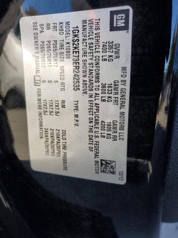 1GKS2KE73ER242535 - 2014 GMC YUKON XL K1500 SLT BLACK photo 13