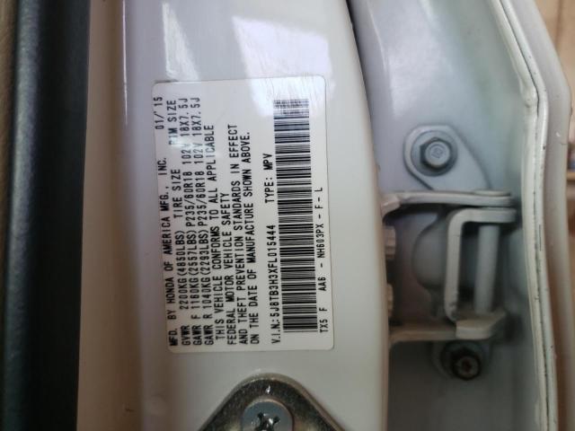 5J8TB3H3XFL015444 - 2015 ACURA RDX WHITE photo 14