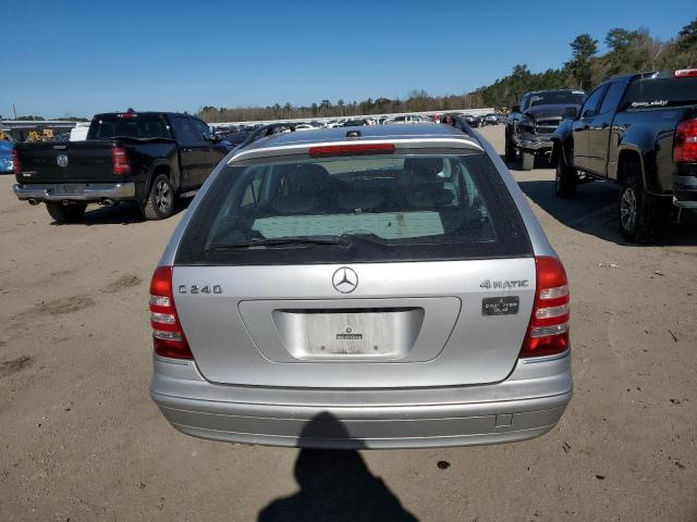 WDBRH81J73F377298 - 2003 MERCEDES-BENZ C 240 SPORTWAGON 4MATIC SILVER photo 6