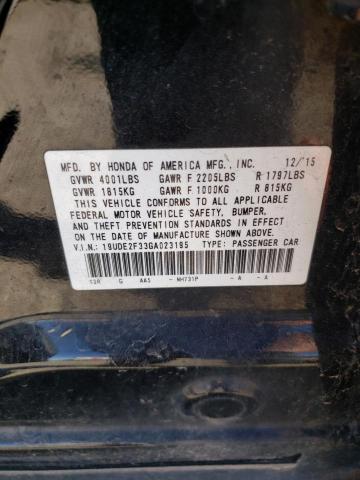 19UDE2F33GA023195 - 2016 ACURA ILX BASE WATCH PLUS BLACK photo 12