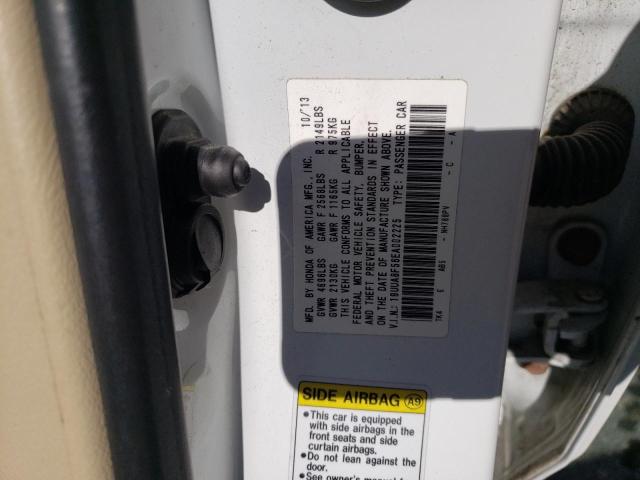 19UUA8F56EA002225 - 2014 ACURA TL TECH WHITE photo 12