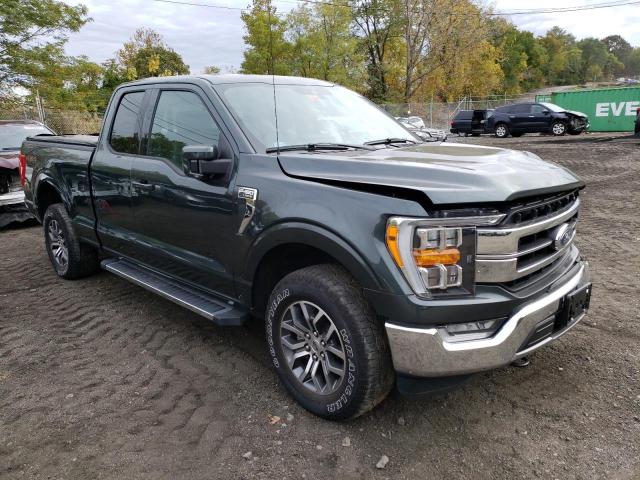 1FTEX1EP5MKD10653 - 2021 FORD F150 SUPER CAB GREEN photo 4