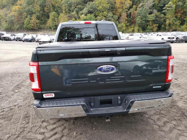 1FTEX1EP5MKD10653 - 2021 FORD F150 SUPER CAB GREEN photo 6