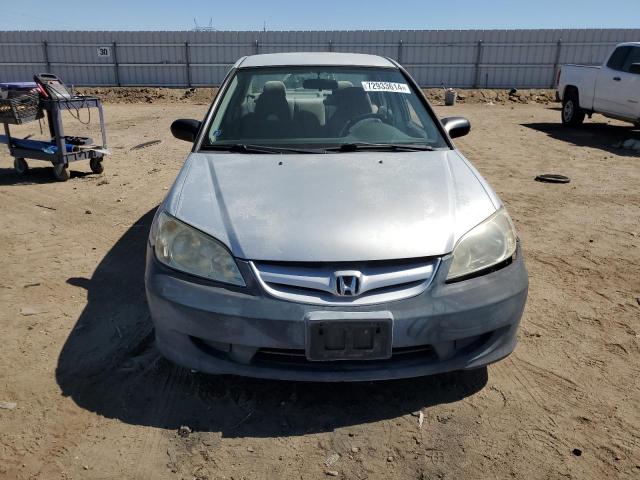 2HGES16335H567296 - 2005 HONDA CIVIC DX VP SILVER photo 5