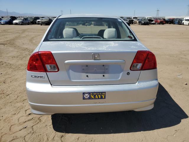 2HGES16335H567296 - 2005 HONDA CIVIC DX VP SILVER photo 6