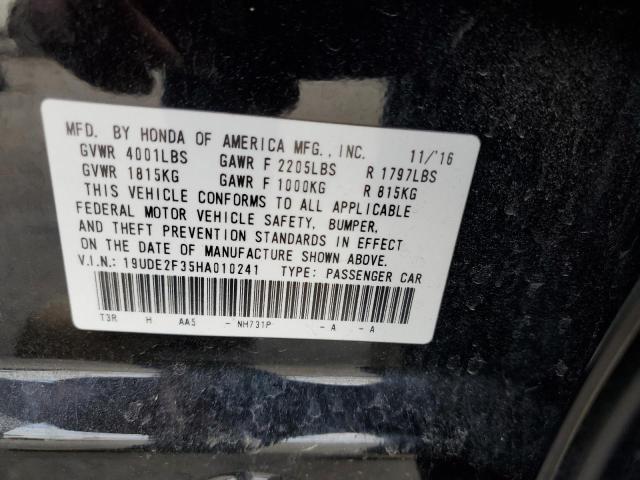 19UDE2F35HA010241 - 2017 ACURA ILX BASE WATCH PLUS BLACK photo 12