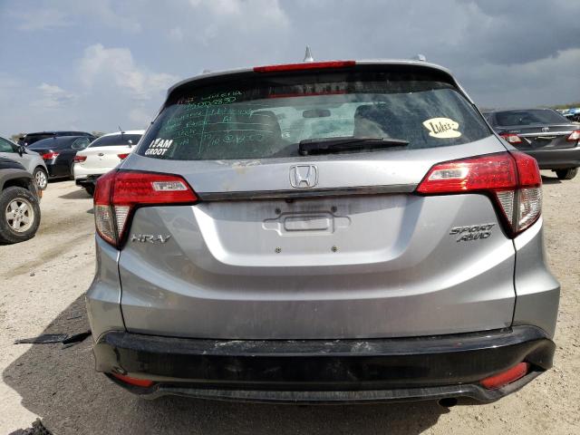 3CZRU6H12KG707993 - 2019 HONDA HR-V SPORT SILVER photo 6