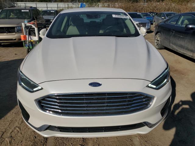 3FA6P0MU5KR168423 - 2019 FORD FUSION SEL WHITE photo 5