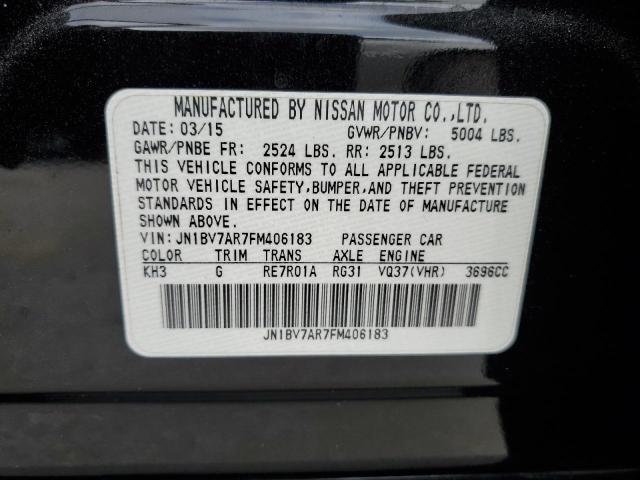 JN1BV7AR7FM406183 - 2015 INFINITI Q50 BASE BLACK photo 13