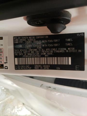 JTEBU5JR1G5297862 - 2016 TOYOTA 4RUNNER SR5/SR5 PREMIUM 白色 照片 14