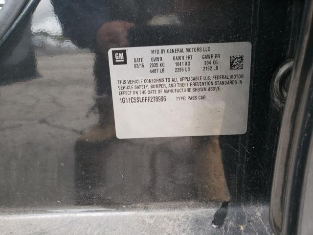 1G11C5SL6FF278996 - 2015 CHEVROLET MALIBU 1LT 黑色 照片 12