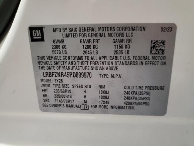 LRBFZNR45PD099970 - 2023 BUICK ENVISION ESSENCE WHITE photo 13