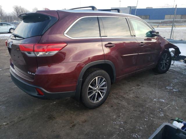 5TDJZRFH8JS820918 - 2018 TOYOTA HIGHLANDER SE BURGUNDY photo 3