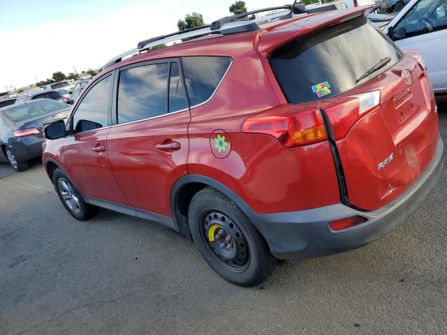 2T3WFREV9FW176406 - 2015 TOYOTA RAV4 XLE RED photo 2