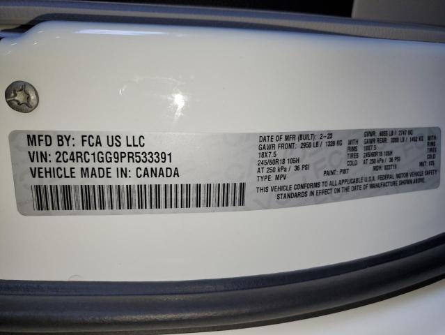 2C4RC1GG9PR533391 - 2023 CHRYSLER PACIFICA LIMITED WHITE photo 13