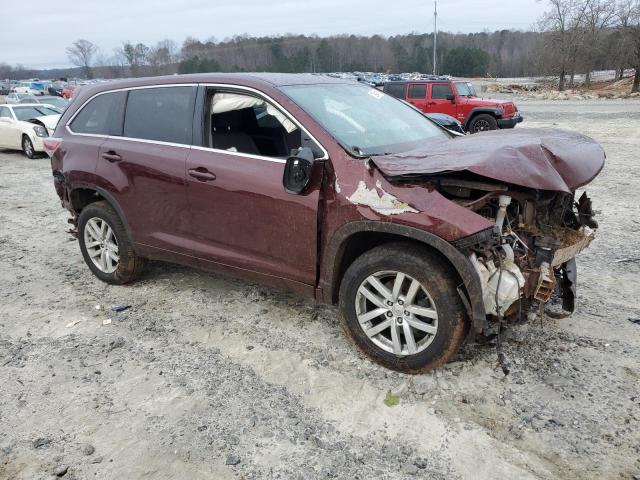 5TDZKRFH6FS104369 - 2015 TOYOTA HIGHLANDER LE BURGUNDY photo 4