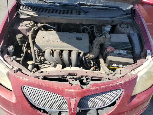 5Y2SL63815Z453860 - 2005 PONTIAC VIBE RED photo 12