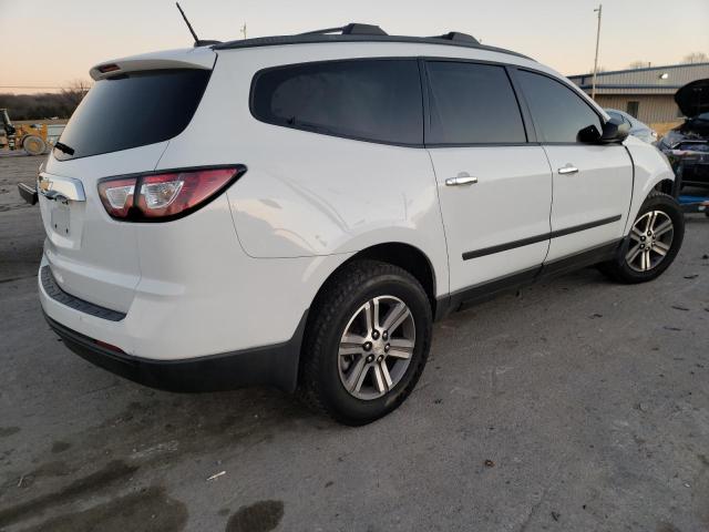 1GNKRFKD0HJ341395 - 2017 CHEVROLET TRAVERSE LS WHITE photo 3