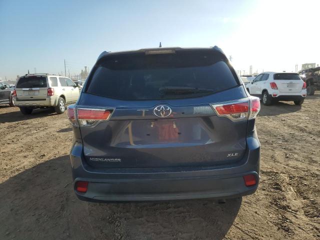 5TDKKRFH0FS077820 - 2015 TOYOTA HIGHLANDER XLE BLUE photo 6