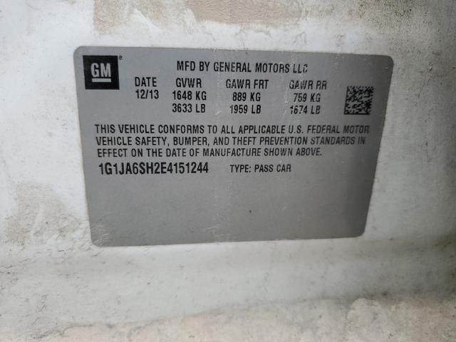 1G1JA6SH2E4151244 - 2014 CHEVROLET SONIC LS 白色 照片 13