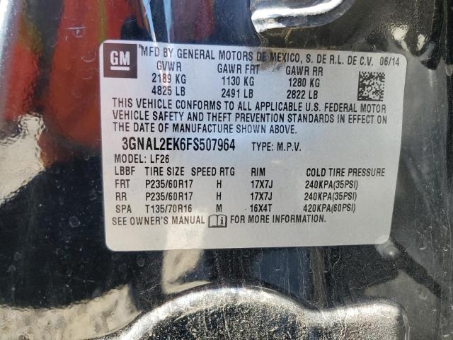 3GNAL2EK6FS507964 - 2015 CHEVROLET CAPTIVA LS შავი ფოტო 13