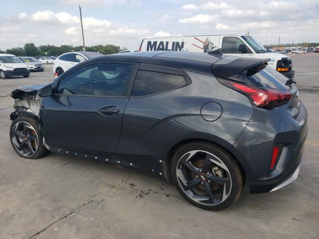 KMHTH6AB8KU003602 - 2019 HYUNDAI VELOSTER TURBO GRAY photo 2