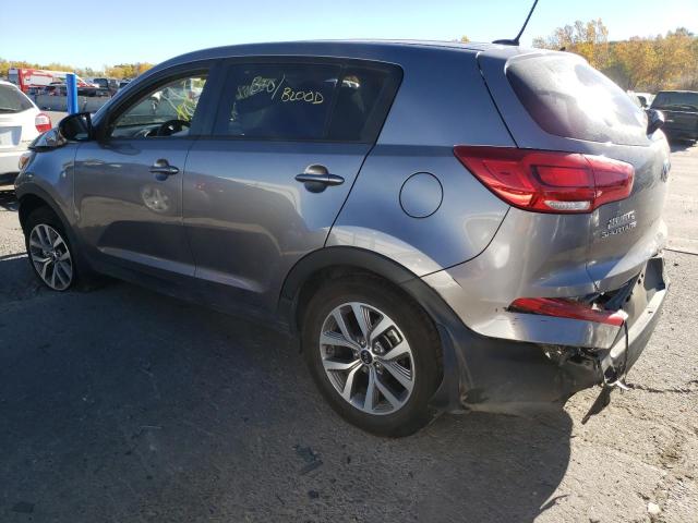 KNDPB3AC0E7629131 - 2014 KIA SPORTAGE BASE GRAY photo 2