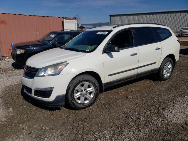 1GNKRFKD1EJ122747 - 2014 CHEVROLET TRAVERSE LS WHITE photo 1