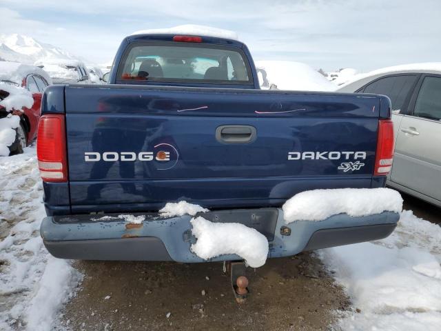 1D7HG12K44S749922 - 2004 DODGE DAKOTA SXT BLUE photo 6