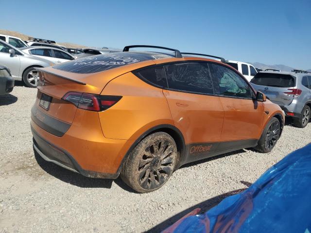 7SAYGDEF7NF336355 - 2022 TESLA MODEL Y ORANGE photo 3