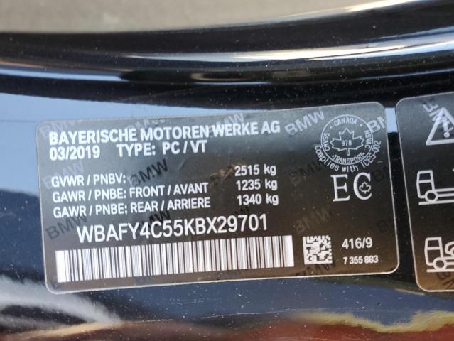 WBAFY4C55KBX29701 - 2019 BMW M850XI BLUE photo 13