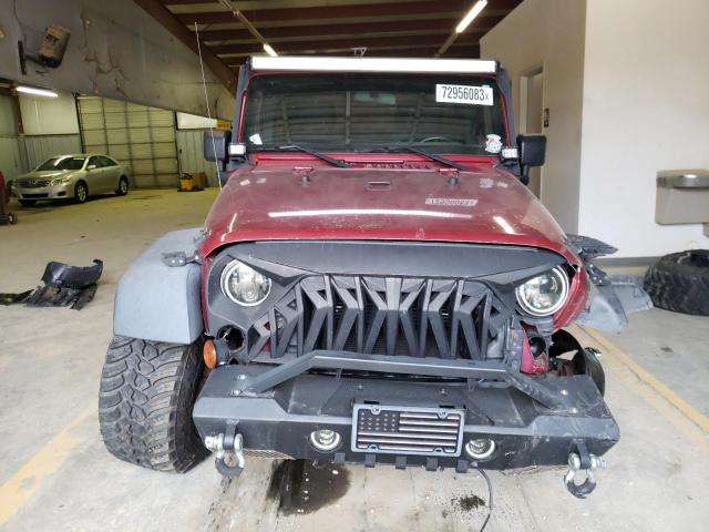 1C4BJWDG0CL274317 - 2012 JEEP WRANGLER U SPORT BURGUNDY photo 5