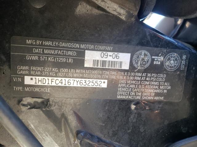 1HD1FC4167Y632552 - 2007 HARLEY-DAVIDSON FLHTCUI ბურგუნდია ფოტო 10