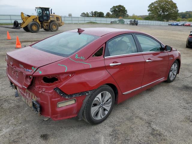 KMHEC4A48DA089446 - 2013 HYUNDAI SONATA HYBRID RED photo 3