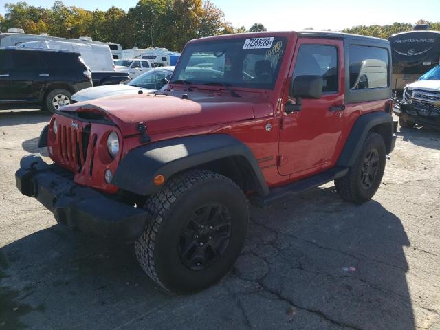 1C4AJWAG9EL148167 - 2014 JEEP WRANGLER SPORT RED photo 1