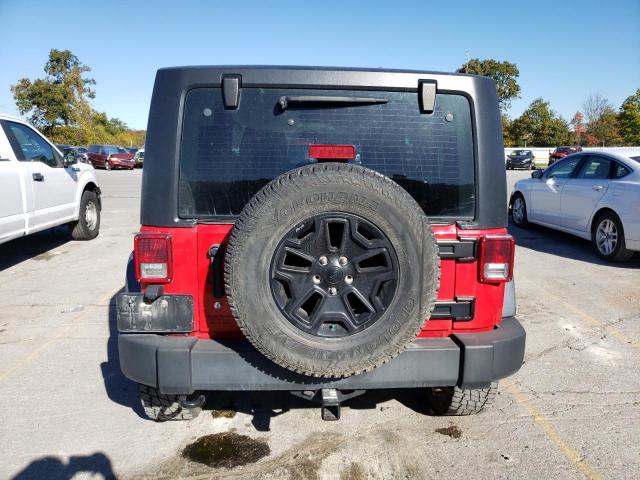 1C4AJWAG9EL148167 - 2014 JEEP WRANGLER SPORT RED photo 6