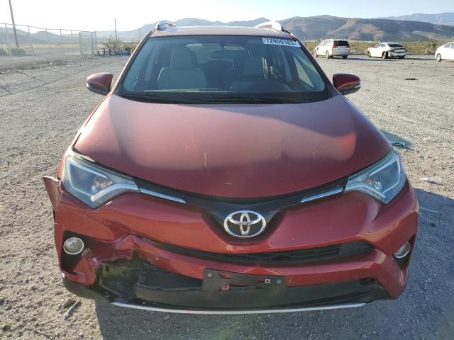 2T3WFREV4GW288659 - 2016 TOYOTA RAV4 XLE BURGUNDY photo 5