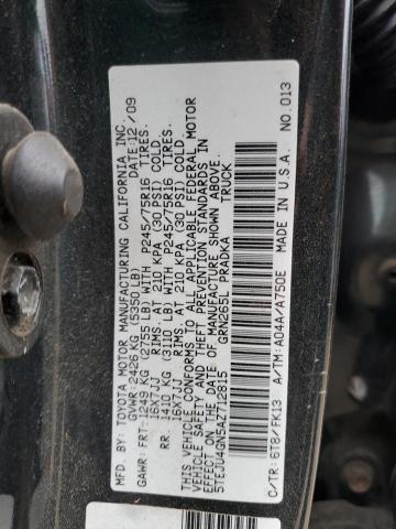 5TEJU4GN5AZ712815 - 2010 TOYOTA TACOMA DOUBLE CAB PRERUNNER GREEN photo 12