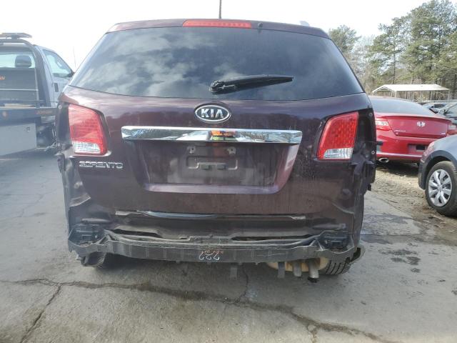 5XYKT4A25CG198838 - 2012 KIA SORENTO BASE BURGUNDY photo 6