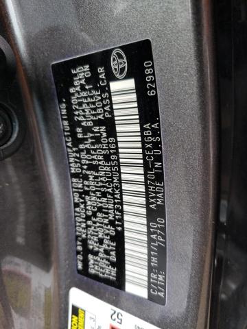 4T1F31AK3MU559169 - 2021 TOYOTA CAMRY XLE GRAY photo 12