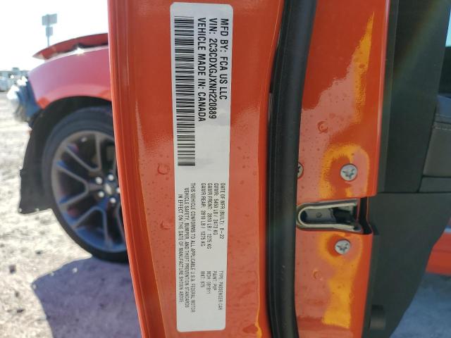 2C3CDXGJXNH220889 - 2022 DODGE CHARGER SCAT PACK ORANGE photo 12