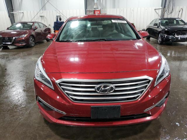 5NPE24AF4FH122124 - 2015 HYUNDAI SONATA SE RED photo 5