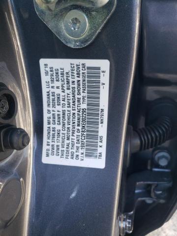 19XFC2F83KE002295 - 2019 HONDA CIVIC SPORT Grau Foto 12