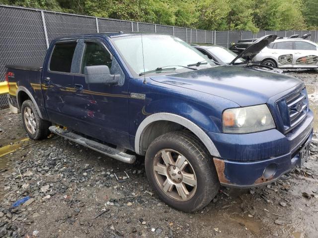 1FTPW14V77FB87236 - 2007 FORD F150 SUPERCREW BLUE photo 4