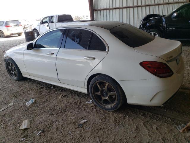 55SWF4KBXFU003320 - 2015 MERCEDES-BENZ C 300 4MATIC WHITE photo 2