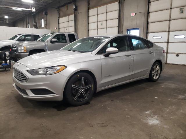 3FA6P0LU2JR101813 - 2018 FORD FUSION SE HYBRID SILVER photo 1