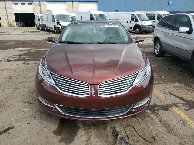 3LN6L2G99GR624578 - 2016 LINCOLN MKZ BURGUNDY photo 5